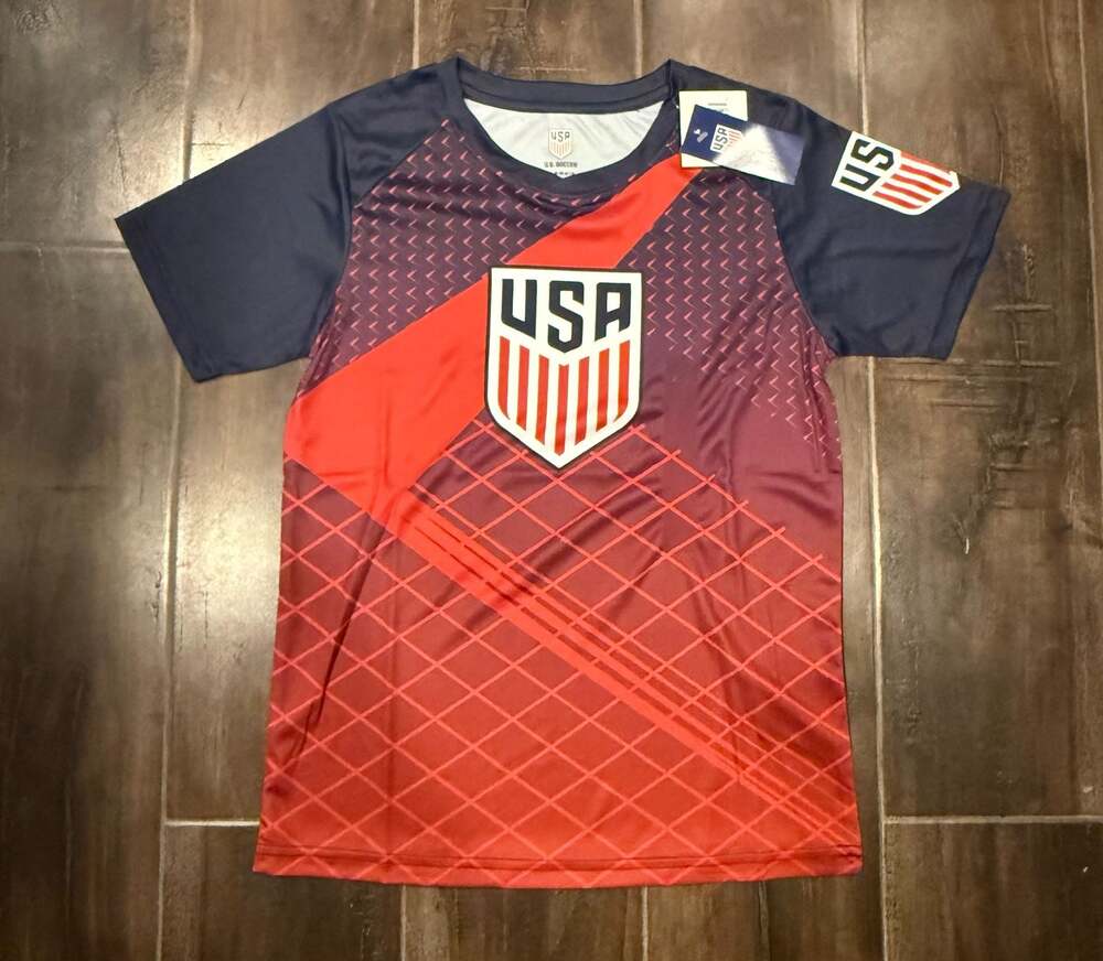 U.S. Soccer Youth Boys Red/Navy Performance Graphic T-Shirt